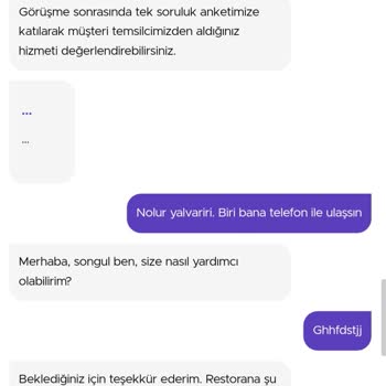 Getir Canlı Destek, Destek Olmadı