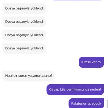 Getir Canlı Destek, Destek Olmadı
