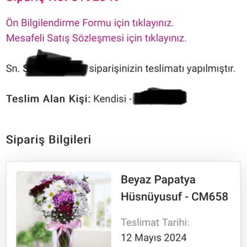 Çiçek Marketi Teslim Edildi Görünüyor Fakat Teslim Edilmedi
