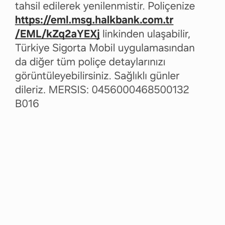 Türkiye Sigorta Halkbank Konut Kredisi Kapsamında Habersiz Konut Sigortası Yenilenmesi