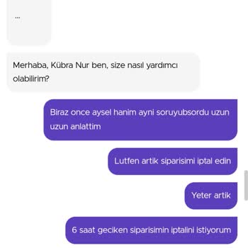 GetirÇarşı Çiçekçilikten Geciken Teslimat Ve İptal Sorunu