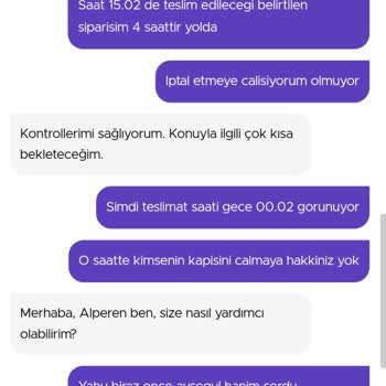 GetirÇarşı Çiçekçilikten Geciken Teslimat Ve İptal Sorunu