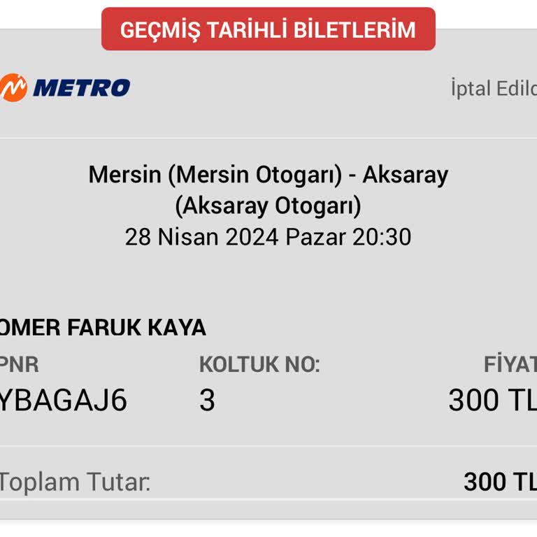 Obilet Para İadesi Yapılmadı.
