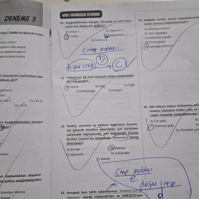 Kurul Yayıncılık Cevap Anahtarında Yanlışlık Var