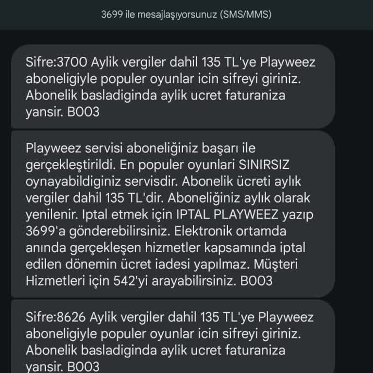 Vodafone Üzerinden Playweez Diye Bir Uygulama 135 TL Mi Tokatlaması