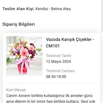 Çiçek Market Teslim Edilmeyen Çiçek Teslim Edildi Gözüküyor