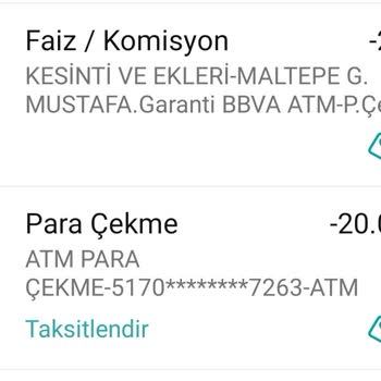Garanti BBVA ATM Komisyon Ücretleriyle İlgili Yaşadığım Mağduriyet
