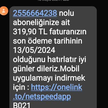 Netspeed Fazla Fatura Talebi