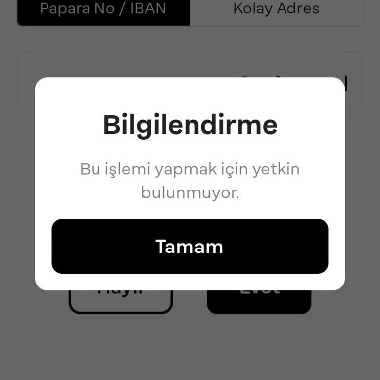 Papara Bir Yetkin Bulunamıyor