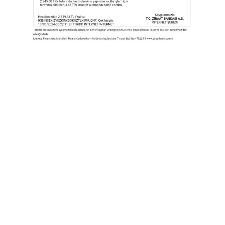 Davegas Anında Havale Sonrası Bakiyede Görünmeyen 2845 TL
