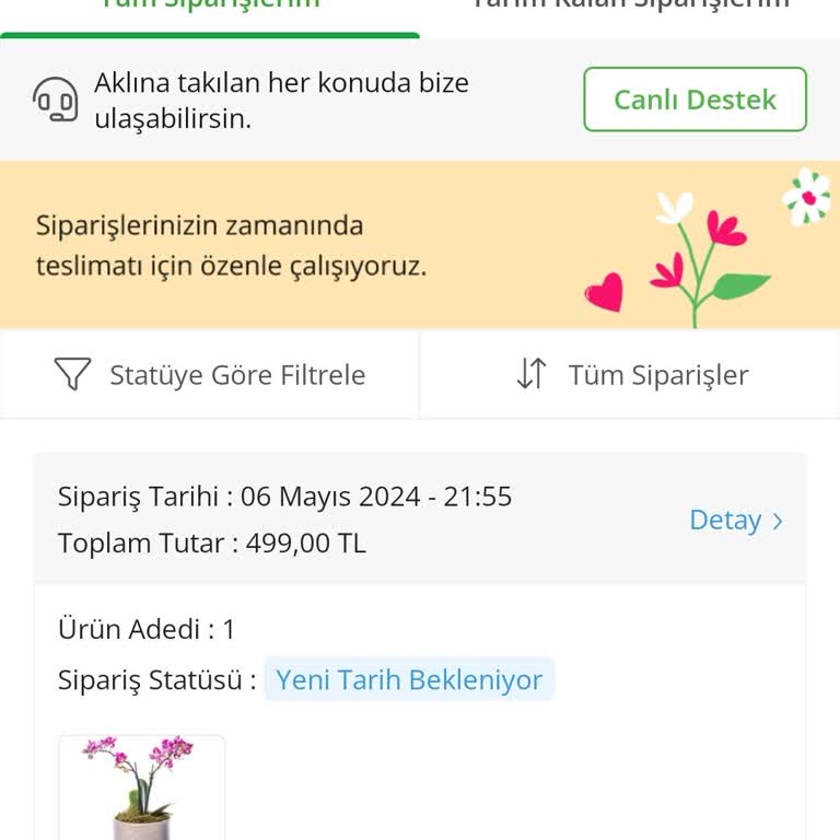 Çiçek Sepeti Teslimat Sorunu