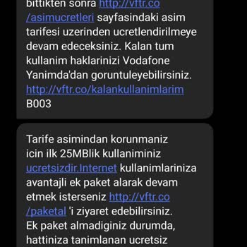 Vodafone Eksik Ve Yanlış Bilgi