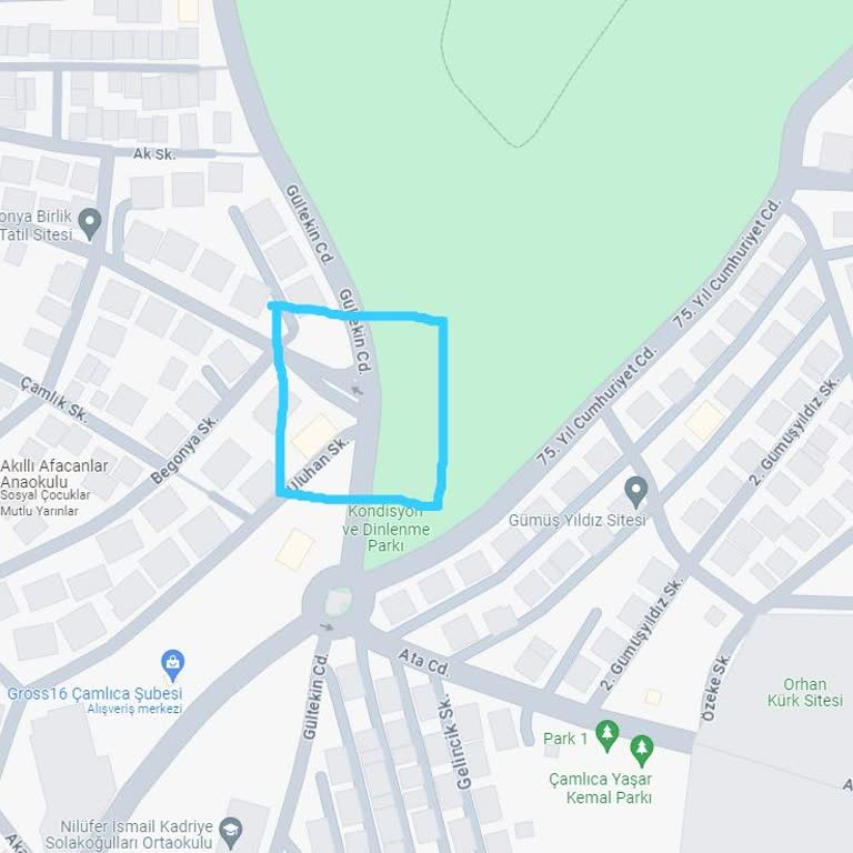 Kültür Mah. Gültekin Cad. Uluhan Sokak. / Kesişme Noktası Yol Çöküntüsü