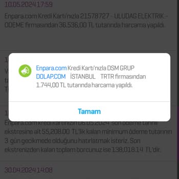 Trendyol Dsm Kartımdan Para Çekilmiş