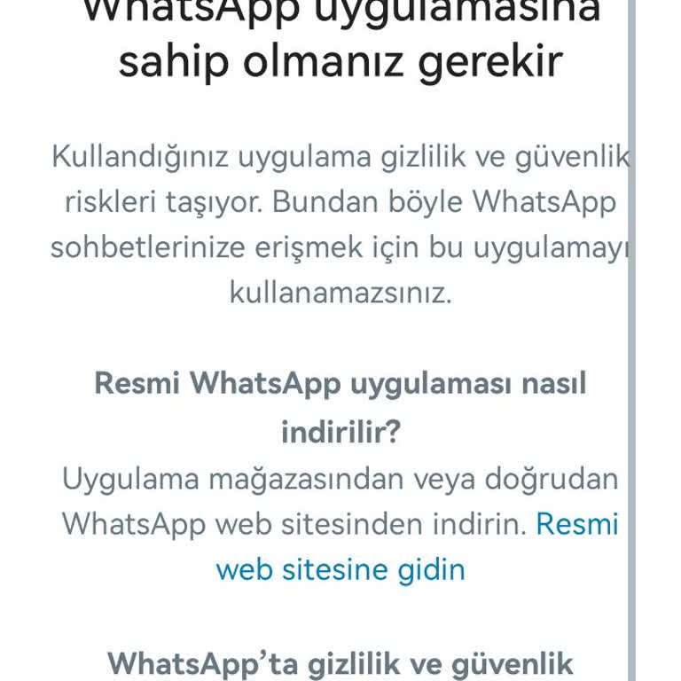 WhatsApp Giriş Sorunu