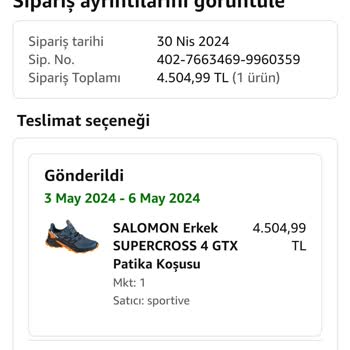 Amazon Sportive Mağazası Ürün Göndermeme Sorunu!
