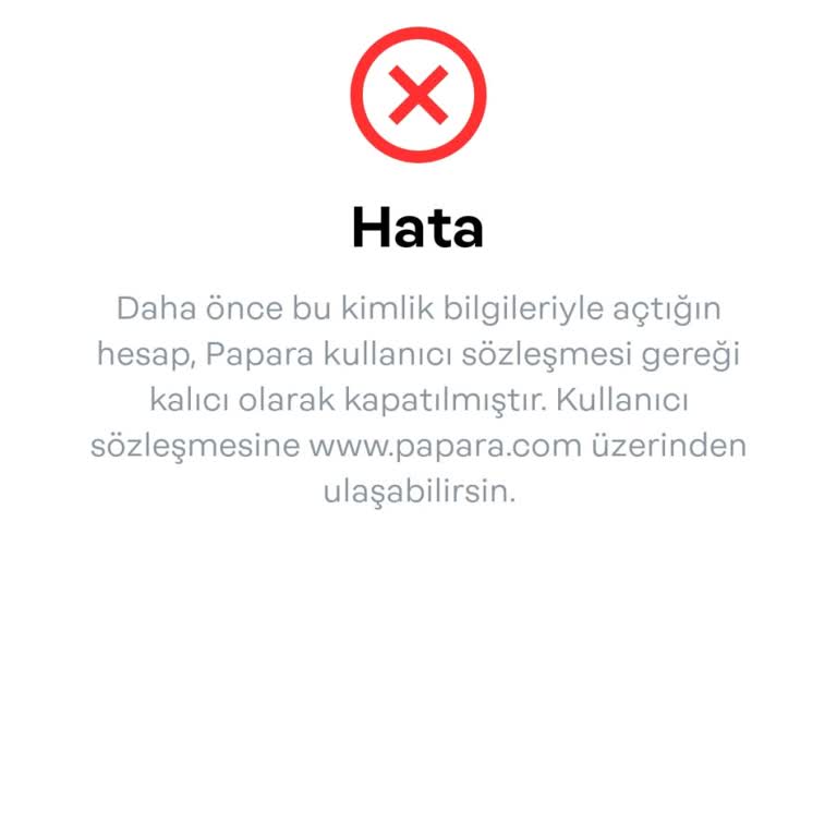 Papara Hesabımın Açılmasını İstiyorum!