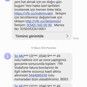 Vodafone'un Bana Ait Olmayan Hat İçin İcra İle Tehdit Etmesi