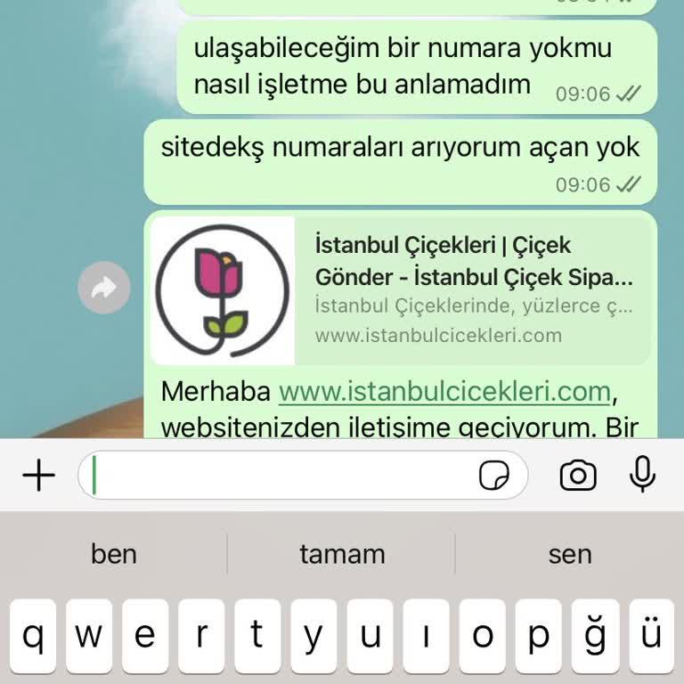 İstanbul Çiçekleri Teslim Edilmeyen Ürün
