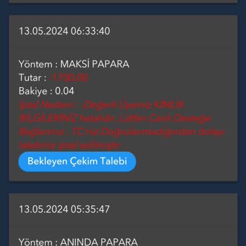 Betgaranti Hesabım Kapatılması Ve Para Çekim Yaptım Da İptal Edilmesi