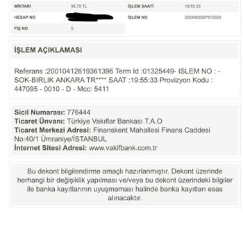 Şok Marketler Çift Çekimden Kaynaklı Para İadesinin Yapılmaması.