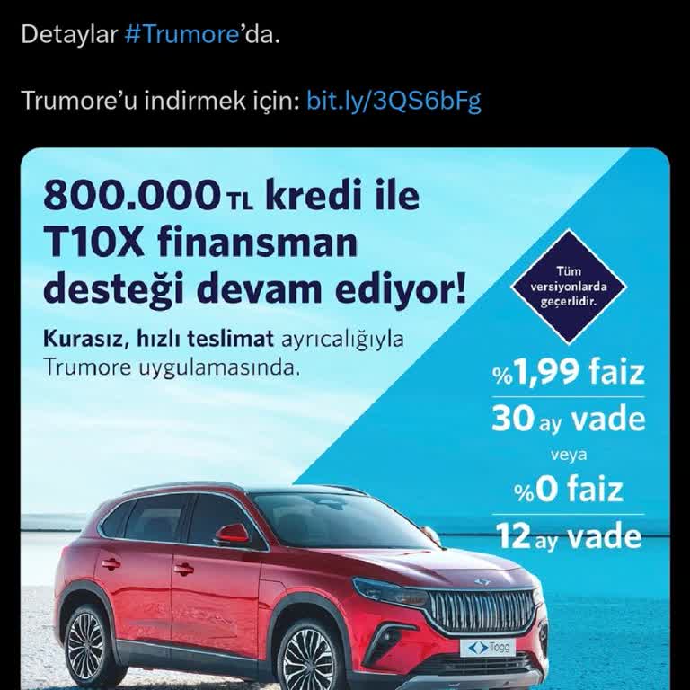 Ziraat Bankası Bursa Küçük Sanayi Şubesi Togg için Kredi Yok Diyor