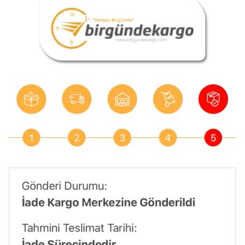 Birgündekargo İade Süreci