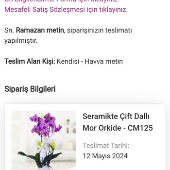 Ürün Elime Ulaşmadı Cicekmarket.com