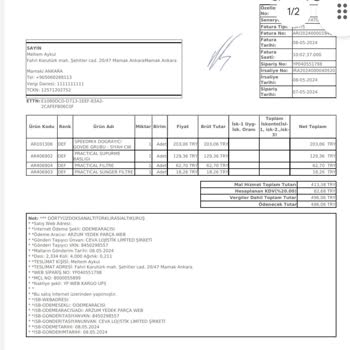 Arzum Yedek Parça Hayal Kırıklığı Ve Eksik Teslimat