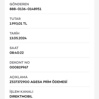 Agesa Bireysel Kredili İlk Prim Tahsilatı İptal Et