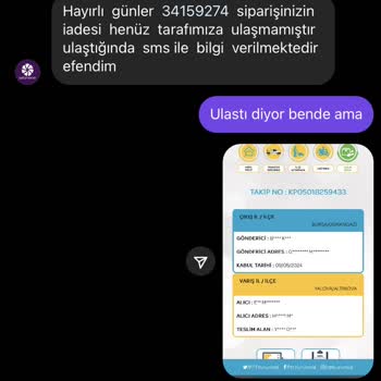 Sefamerve İade Kargomun İadesini Yatırmıyor