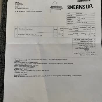 Sneaks Up Tan Aldığım Ayakkabı İle İlgili Mağdur Oldum