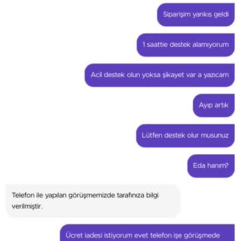 Getir Yemek Mağduriyet