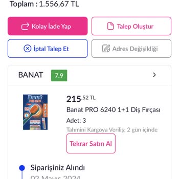 Pazarama - Banat Satıcısı Hiç Memnun Kalmadım :(
