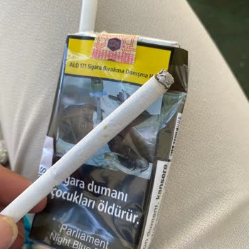 Parliament Sigarasında Yeşilimsi Lekeler Paket İçinde Sigara Dalında