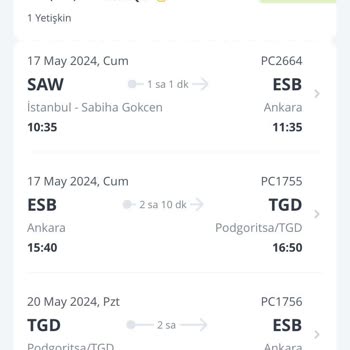 Pegasus Havayolları Bilet Değişikliği