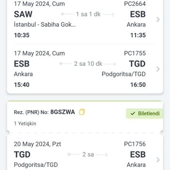 Pegasus Havayolları Bilet Değişikliği