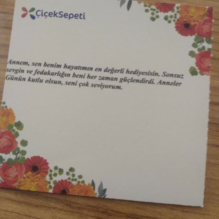 ÇiçekSepeti Hediye Kartına Gönderici İsmi Yazılmaması