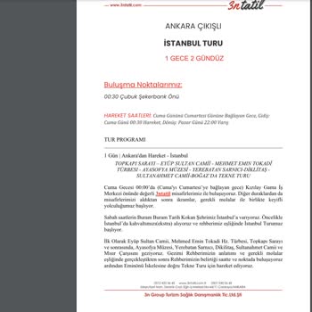 3ntatil Ankara-İstanbul Turu Hayal Kırıklığı Ve Mağduriyet