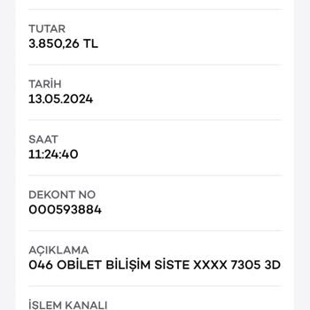 Obilet Paramı Kesti Bilet Yok