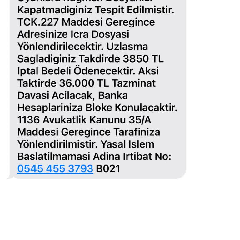 BUYUKBYZLTD (SMS) Gizlilik İhlali Ve Bilgi Güvenliği Endişesi