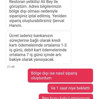 Tavuk Dünyası Gönderim Dışı Sipariş İptali