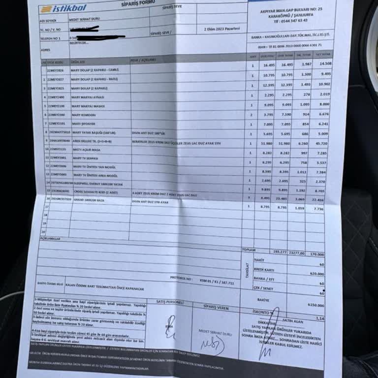 Istikbal 8 Monate Verspätung und Probleme mit Esstischlieferung