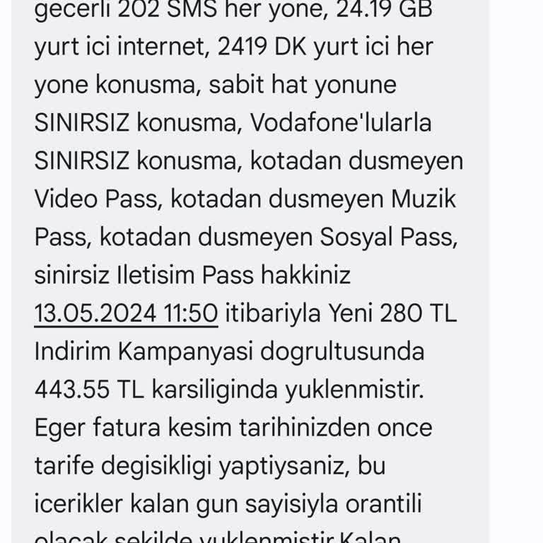 Vodafone Yanıltıcı Bilgi Verilmesi