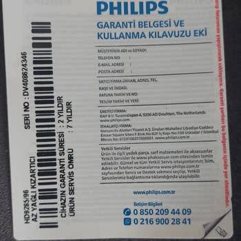 PHILIPS Ev Aletleri Philips Airfryer Alana Hediye Çeki Problemi