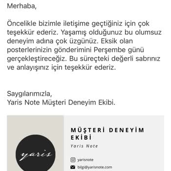 Yaris Note Eksik Ürün Teslimi