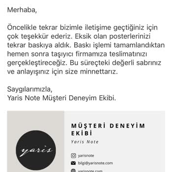 Yaris Note Eksik Ürün Teslimi