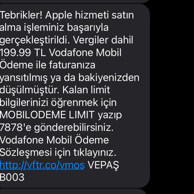 Vodafone Pay - Vepaş Hesabımdan İzinsiz Alışveriş