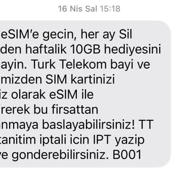 Türk Telekom Bayii Haksız Kazanç E-sim E Geçiş Ücreti