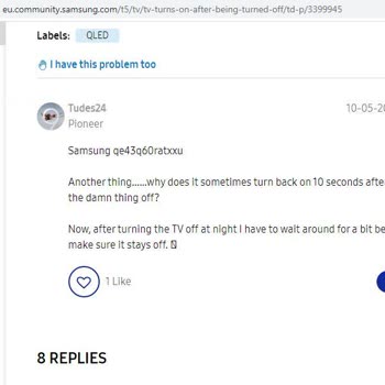 Samsung QLED TV Kendiliğinden Açılma Sorunu